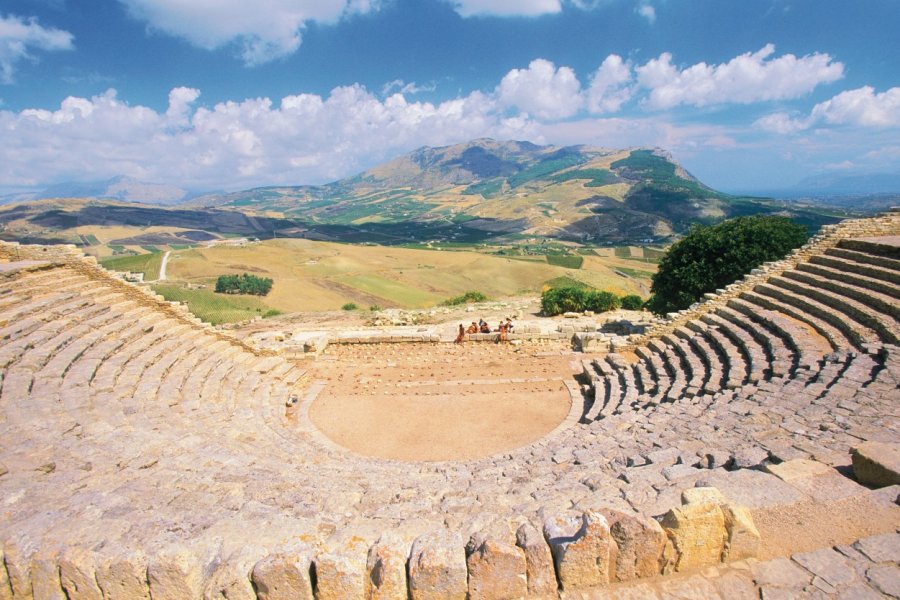 Théatre grec dans la zone archéologique de Segeste. Author's Image