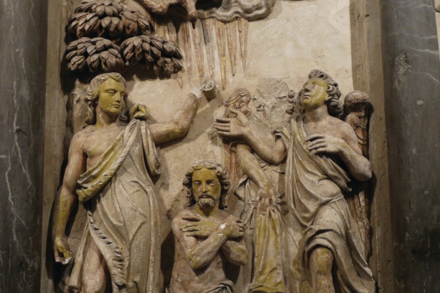 Baptême de Jésus-Christ, dans la cathédrale de Reims (© JEAN-PAUL LABOURDETTE))