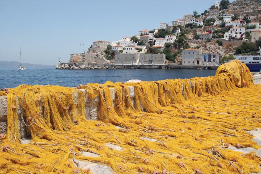 Filets de pêche sur le port d'Hydra. BDphoto - iStockphoto.com