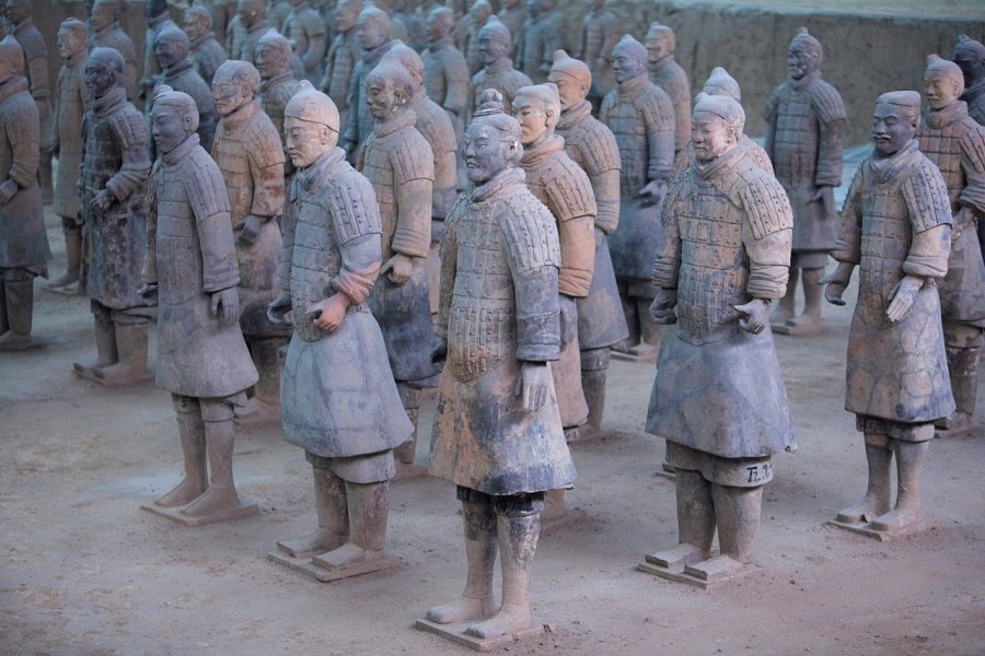 Armée en terre cuite du mausolée du premier empereur Qin Shi Huangdi. Author's Image