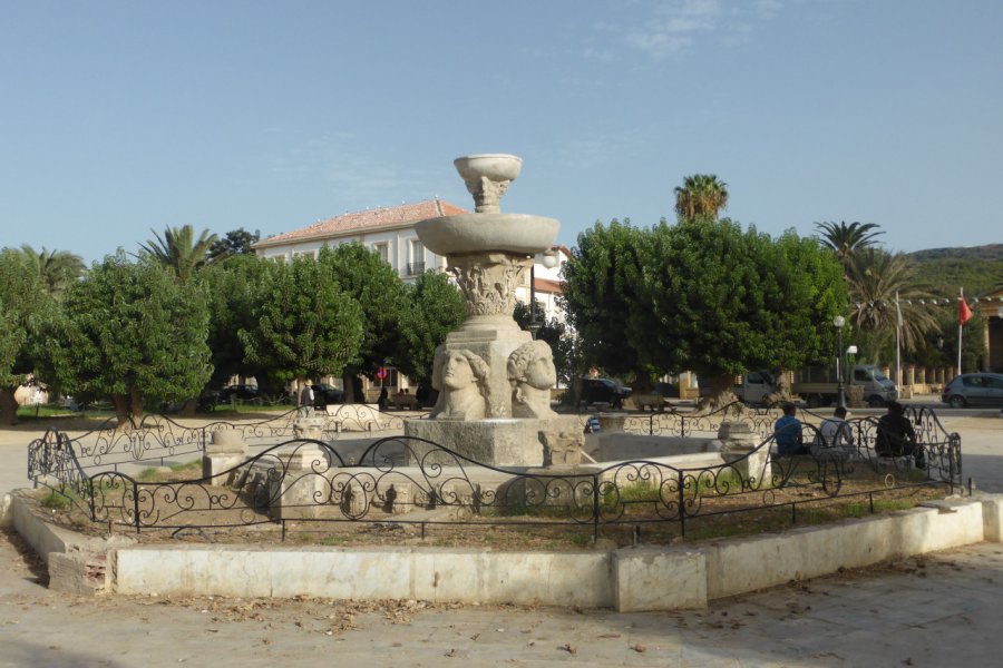 Fontaine romaine sur la place des martyrs, Cherchell. Saliha HADJ-DJILANI