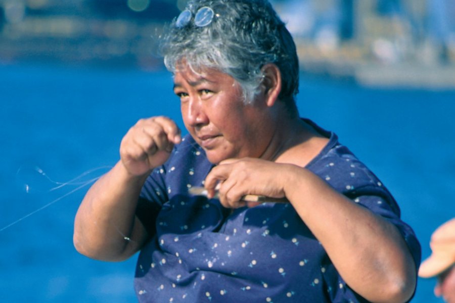 Pêcheuse sur la jetée de Veracruz. Sylvie LIGON