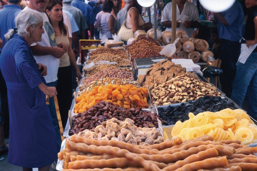 Le marché du village d'Omodos. Author's Image