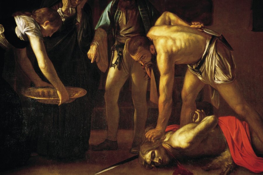 <i>La Décollation de saint Jean-Baptiste,</i> un tableau du Caravage conservé dans la co-cathédrale Saint-Jean. Ettore Venturini - Iconotec