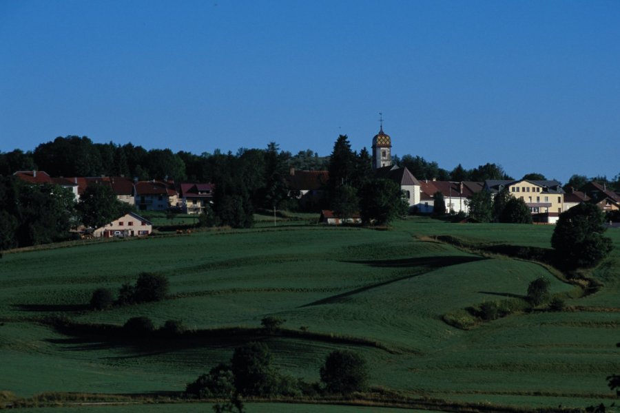 Vue générale de Chaux-du-Dombief PIERRE DELAGUÉRARD - ICONOTEC