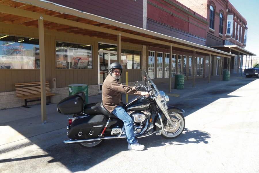 Un biker rencontré sur la route à Galena. Claire DELBOS