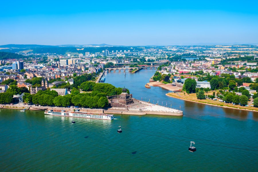 Deutsches Eck, à la confluence du Rhin et de la Moselle. saiko3p - Shutterstock.com