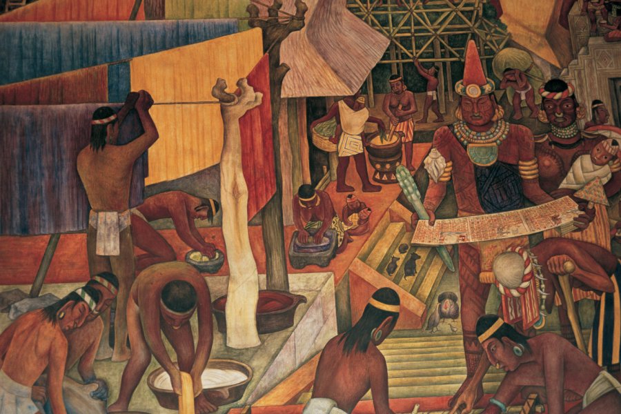 Fresque de Diego Rivera au Palacio Nacional de Mexico. Cali - Iconotec