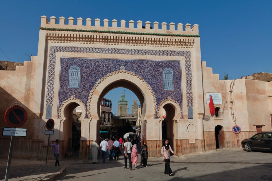 Bab Boujloud réalisée en faïence bleue. Philippe GUERSAN - Author's Image