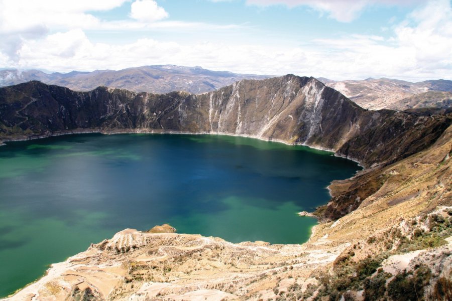 La vue sur la lagune de Quilotoa surprend tous les voyageurs venus à sa rencontre. Stéphan SZEREMETA