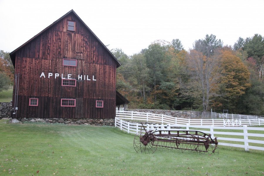 Une ferme typique du Vermont central. Astrid LATAPIE