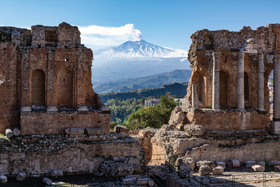 Amphithéâtre grec de Taormina. Stefan_Alfonso - iStockphoto.com