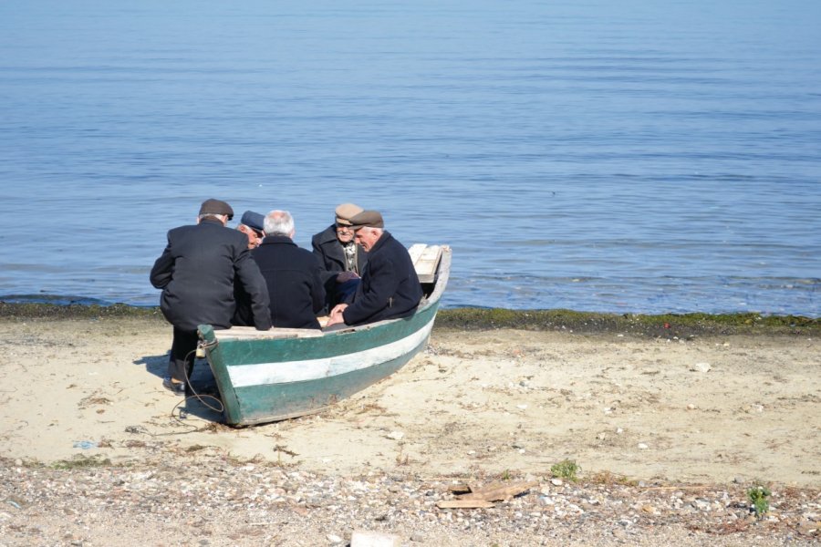 Les rives du lac à Pogradec. Céline CHAUDEAU