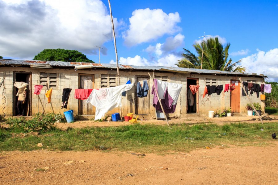 Camp de réfugiés haïtiens sur une plantation de canne. Maciej Czekajewski - Shutterstock.com