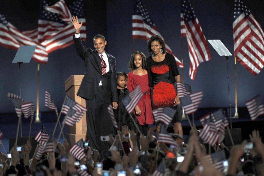 Barack Obama lors de son élection en 2008. shutterstock -Everett Collection