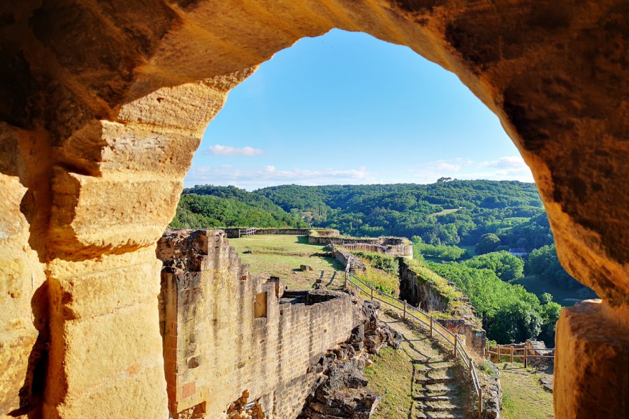 Vue sur le Castrum de Carlux. Marie CALONNE