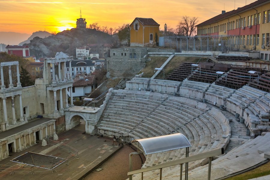 L'amphitéâtre romain de Plovdiv a été construit par l'empereur Trajan. wassiliy-architect - Shutterstock.com