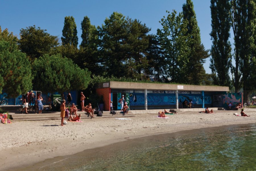 La plage de Vidy. (© Philippe GUERSAN - Author's Image))