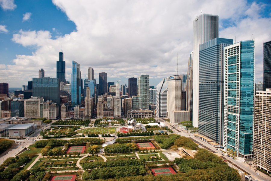 Vue aérienne du Millennium Park. City of Chicago / Choose Chicago