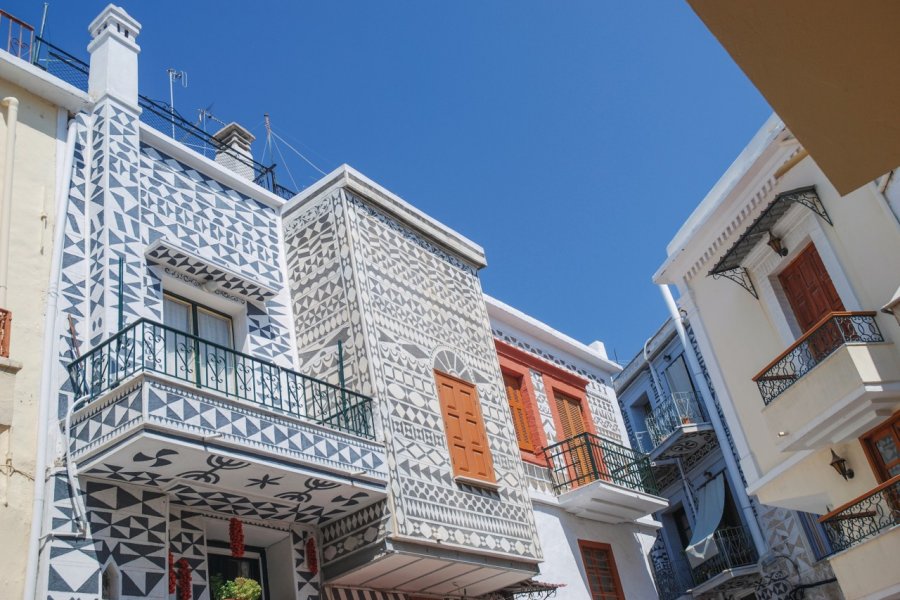 Vieille ville de Pyrgi, Chios. Cunfek - iStockphoto