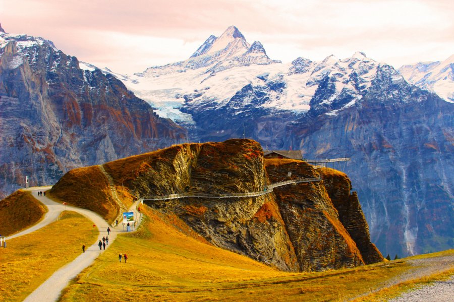 Promenade sur le sommet First. Boris-B - Shutterstock.com