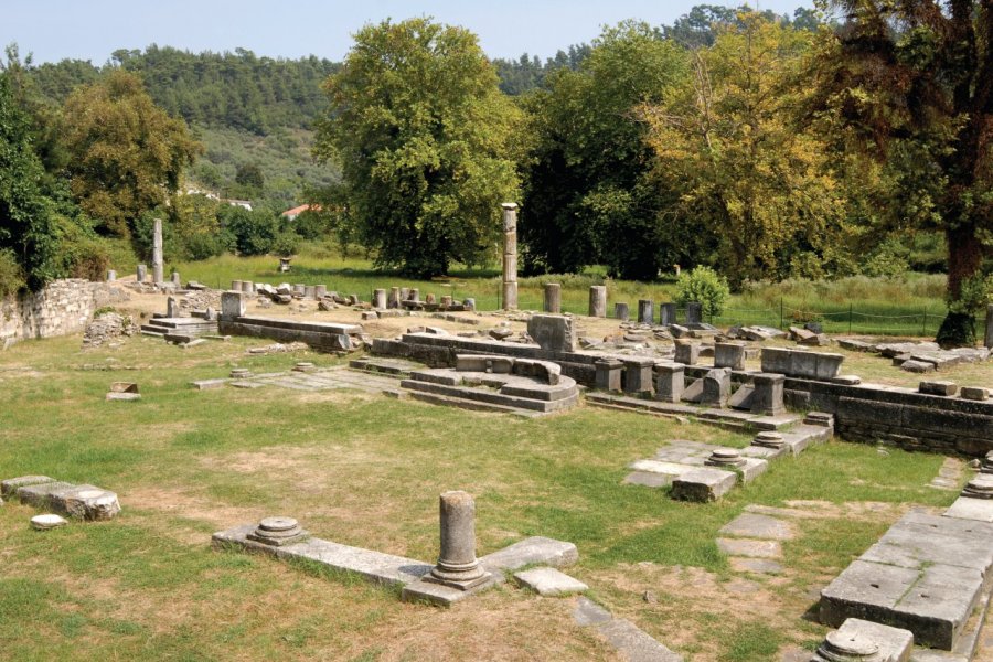 Vestiges antiques de l'Agora de Limenas, Thassos. Sneska - iStockphoto