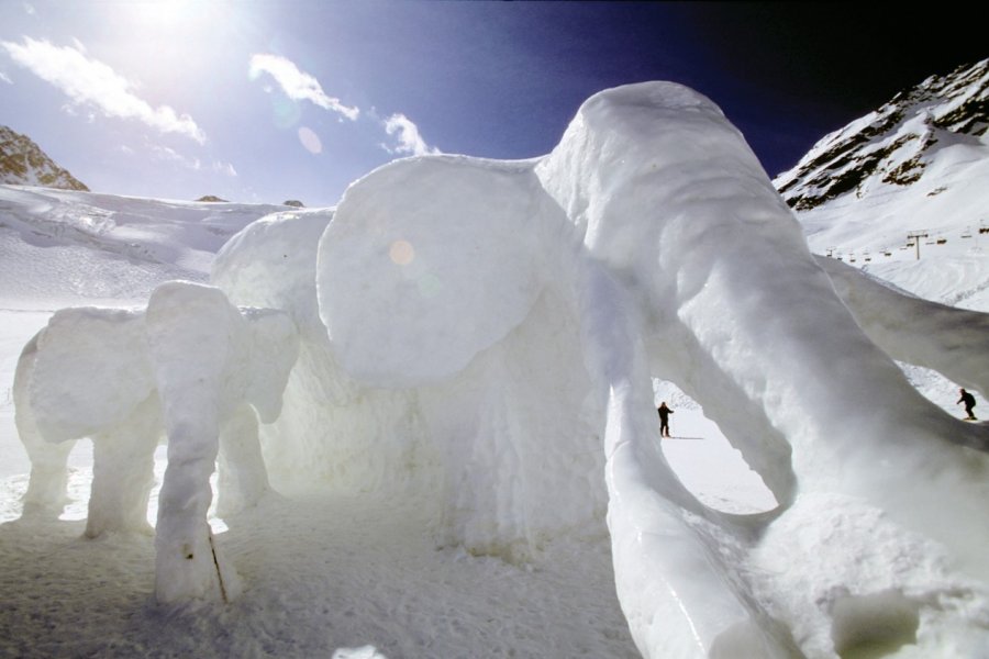 Sculpture de neige. Siegfried Stoltzfuss - Iconotec
