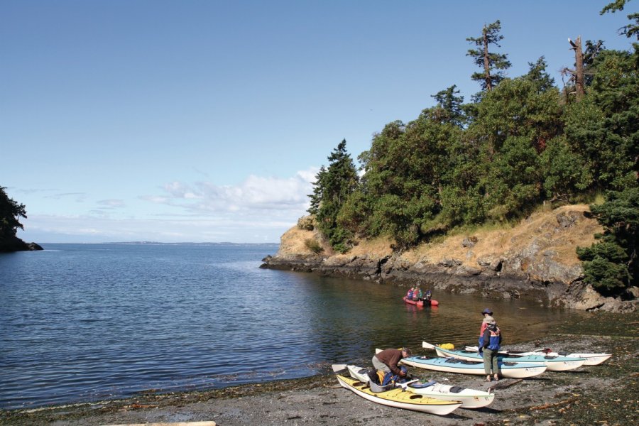 Départ d'excursion en kayak dans le Posey Island Park. Stéphan SZEREMETA