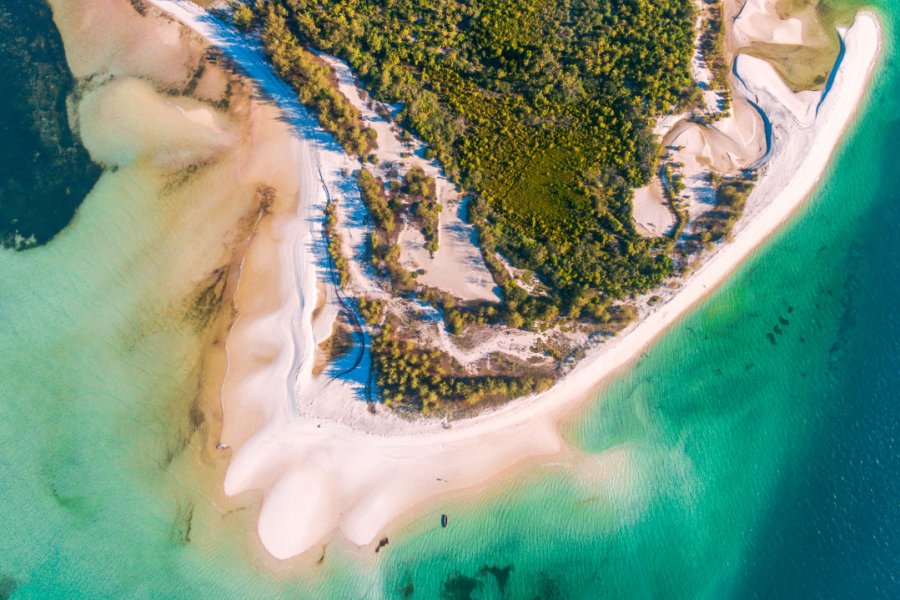 Vue aérienne de la plage d'Utende. MOIZ HUSEIN STORYTELLER - Shutterstock.com