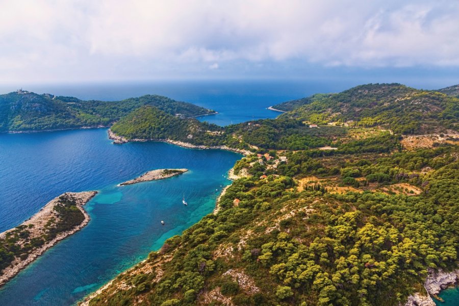 Vue aérienne de l'île de Mljet. Jasmina Mihoc - iStockphoto