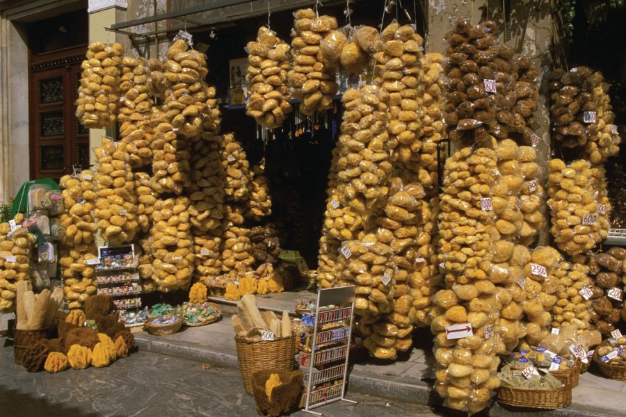 Vente d'éponges naturelles. (© Author's Image))