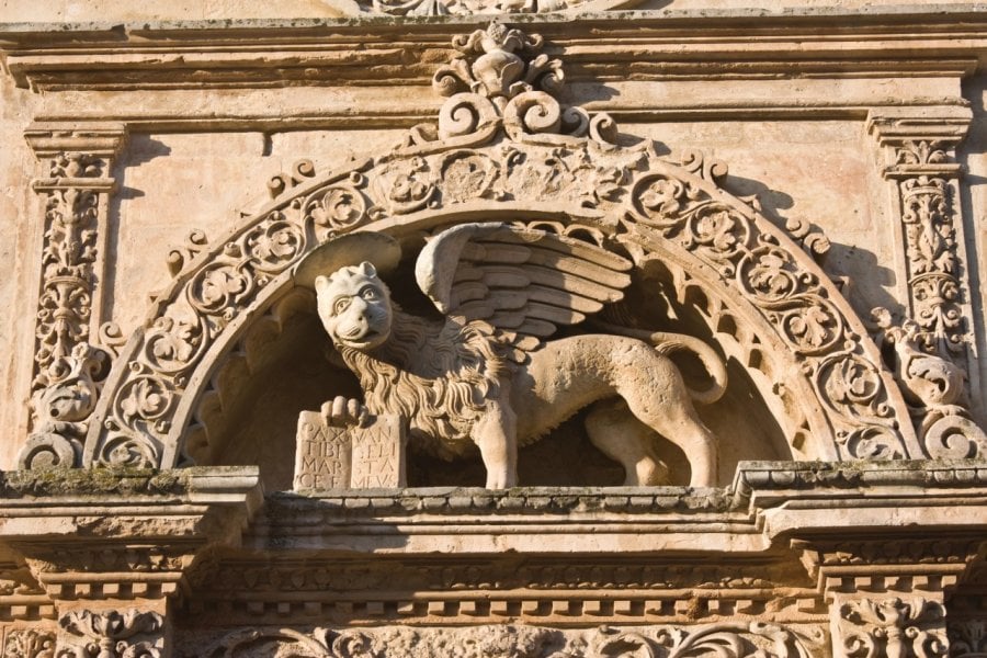 Lion du portail de la Chiesettaa San Marco. Leojones - Fotolia