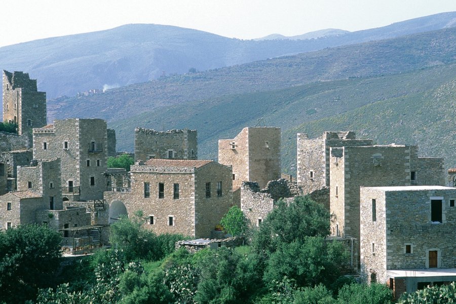 Vathia et son village de style médiéval. Alamer - Iconotec