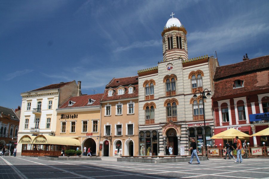 La cathédrale orthodoxe de Braşov, située sur la Piata Sfatului. Stéphan SZEREMETA