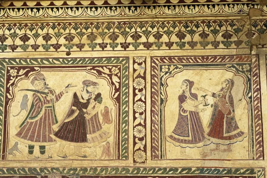 Fresque picturale à Fatehpur. Alamer - Iconotec
