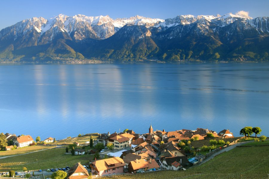 Le charmant village de Rivaz. Pixelcruiser - Shutterstock.com