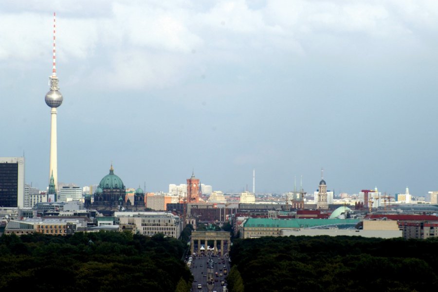 Vue sur Berlin depuis la colonne de Siegessaüle (© Stéphan SZEREMETA))