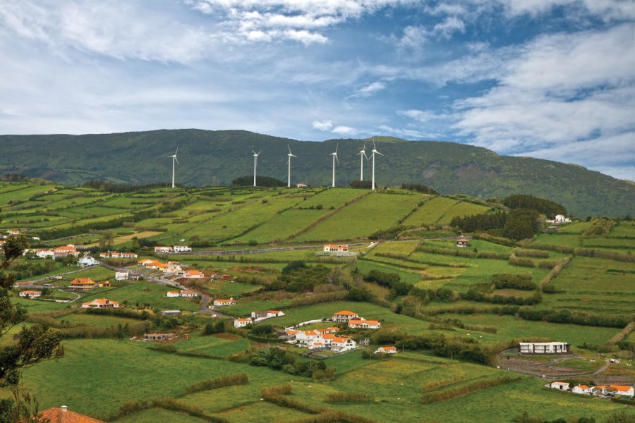 Éoliennes aux Açores. Yulia-B - iStockphoto.com