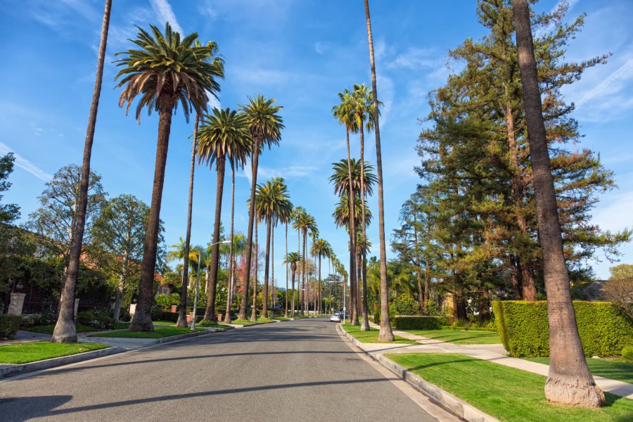 Le quartier luxueux de Beverly Hills, a servi de décor à la série éponyme des années 90. Zhukova Valentyna - Shutterstock.com