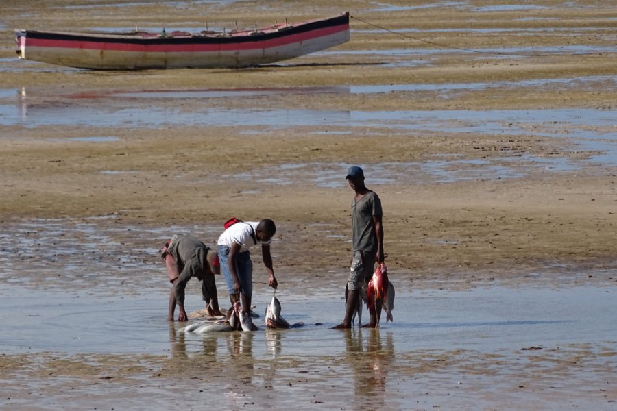 Pêcheurs sur la plage de Vilankulo. Elisa Vallon