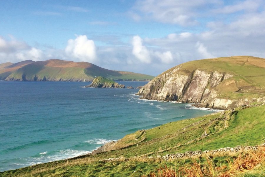 A la pointe de la péninsule de Dingle, vue sur les îles Blasket. Muriel PARENT