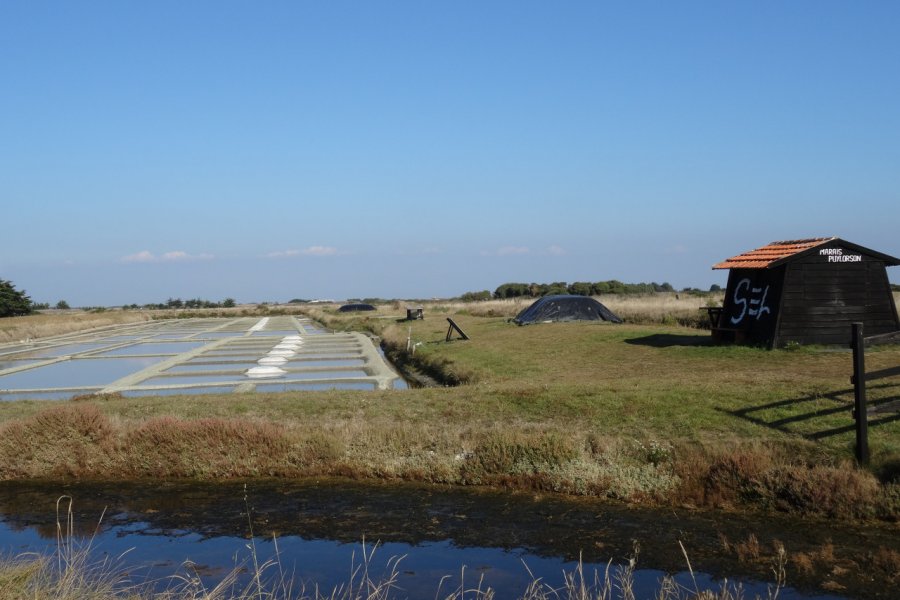 Marais salants et cabane sur l'île de Noirmoutier. Linda Castagnié