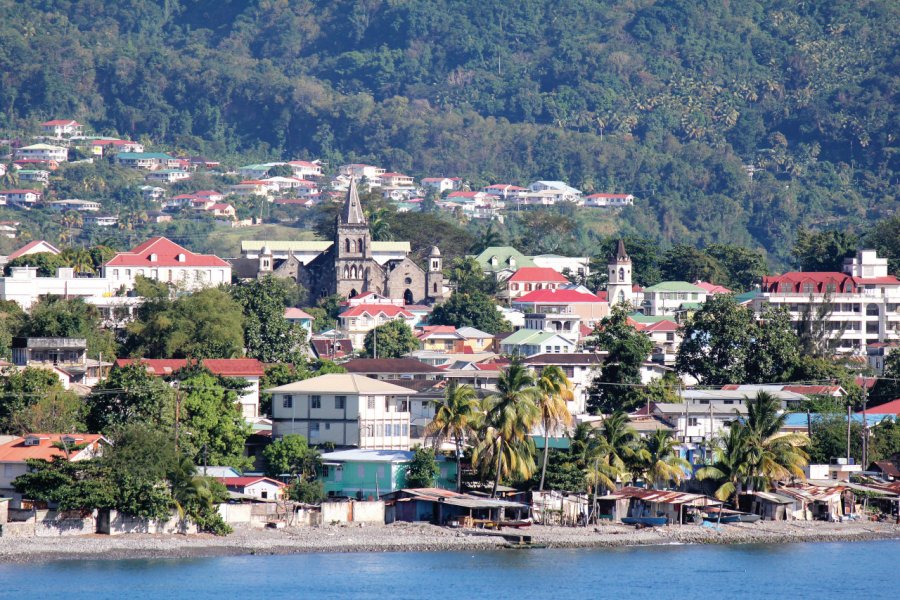 La ville de Roseau, île de la Dominique. JudyDillon
