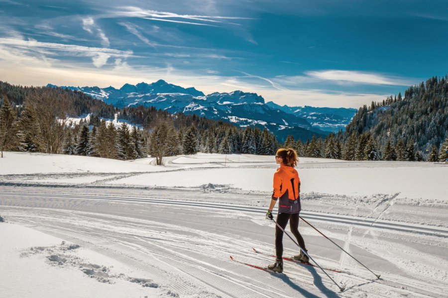 Ski de fond, Praz-de-Lys--Sommand. Gilles Piel