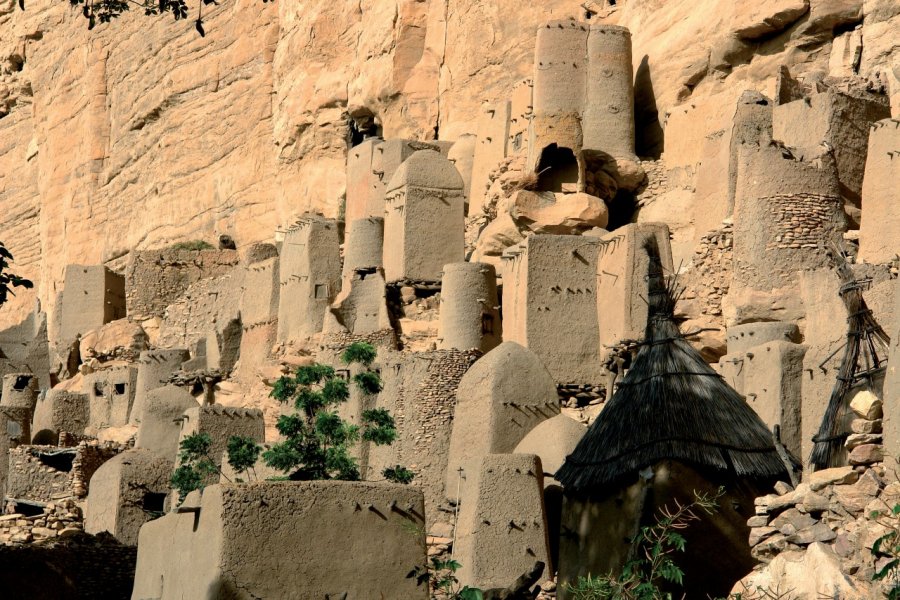 Les constructions tellems dans la partie haute du village d'Iréli sont éblouissantes Sébastien CAILLEUX