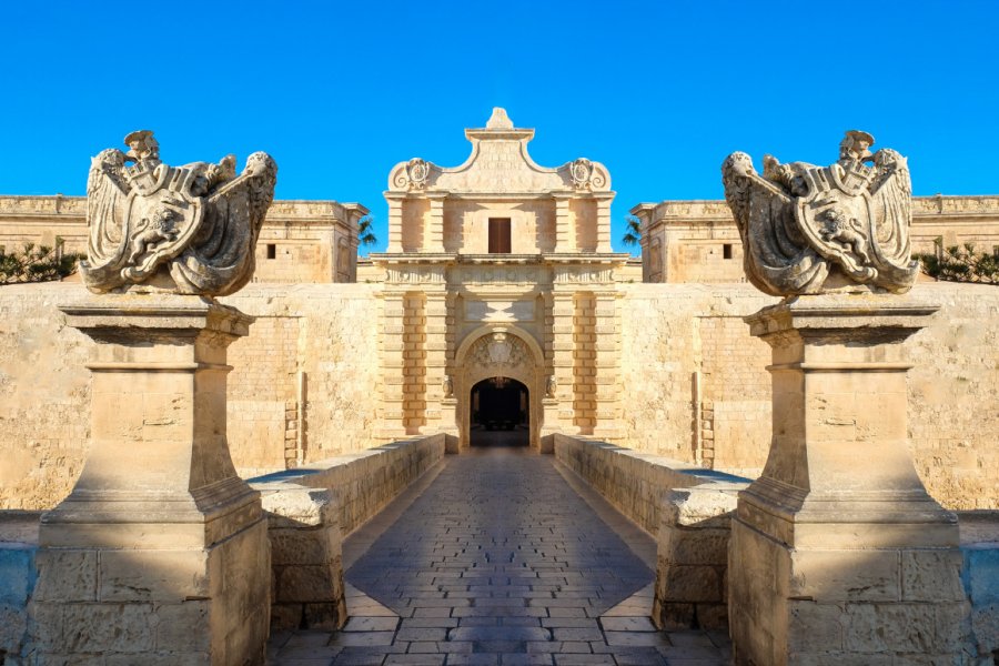 Les portes de la vieille forteresse de Mdina. Calin Stan - Shutterstock.com