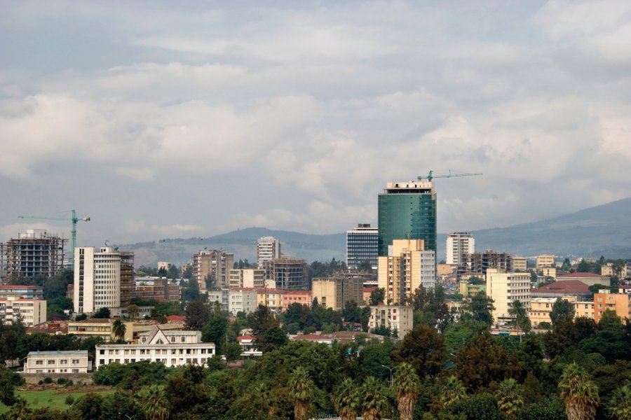 Vue sur la ville d'Addis-Abeda. FrankvandenBergh - iStockphoto
