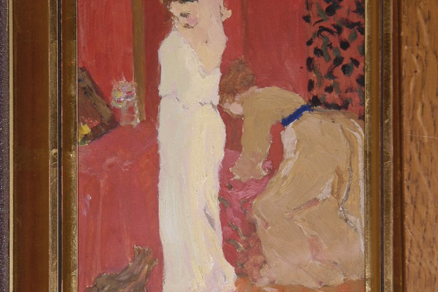 Édouard Villard, L'Essayage, vers 1892, huile sur toile, musée des Beaux-arts de Reims (© Reims Musée des Beaux-arts - Photo : Christian Devleeschauwer))