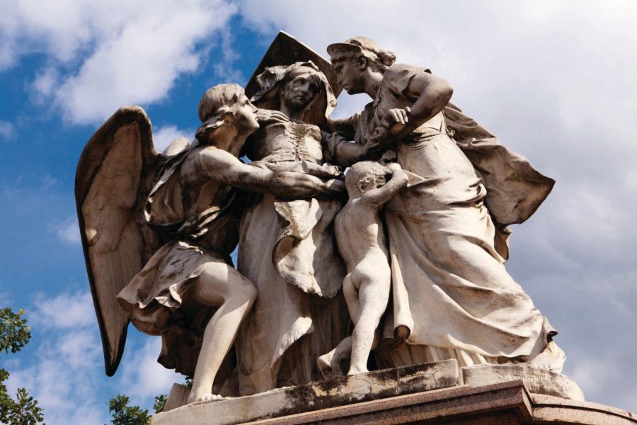 Le monument offert par la ville de Strasbourg à Bâle est érigé dans le parc Sainte-Élisabeth. Philippe GUERSAN - Author's Image