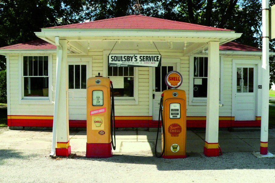 Soulsby Service Station, une station-service rénovée de Mount Olive. Claire DELBOS